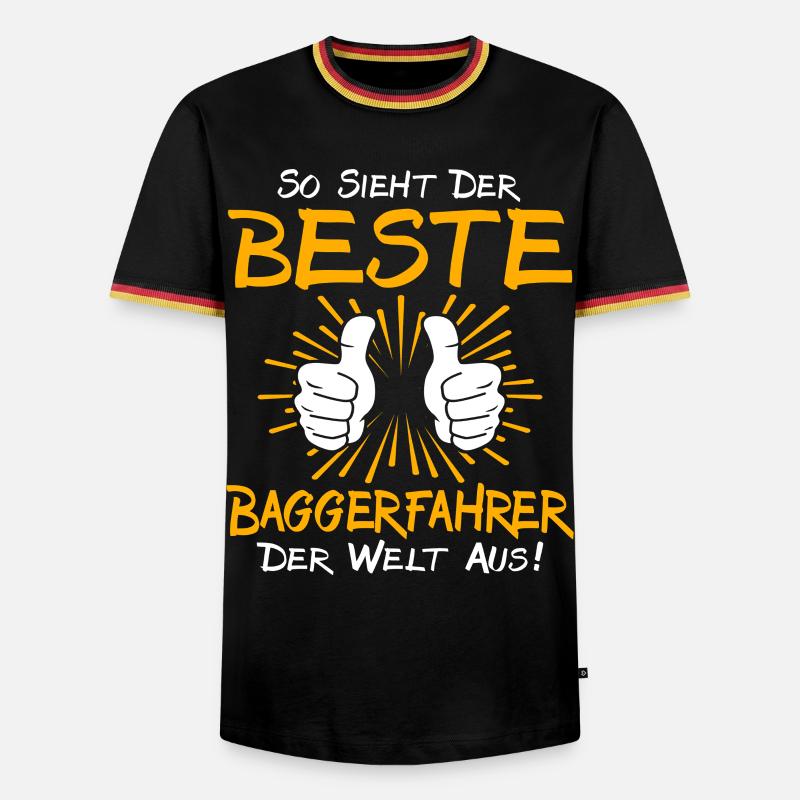 Baggerfahrer Geschenkidee - Männer Kontrast-T-Shirt - Schwarz/Dreifarbig