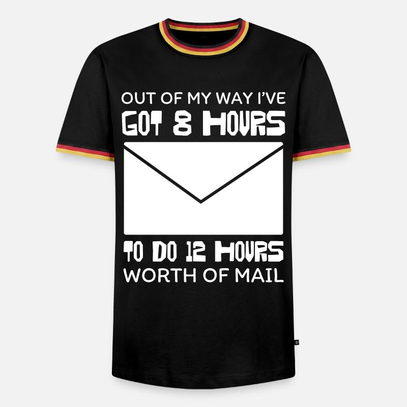 Eight-hour e-mail marathon - Men's Ringer Shirt - black/tricolour