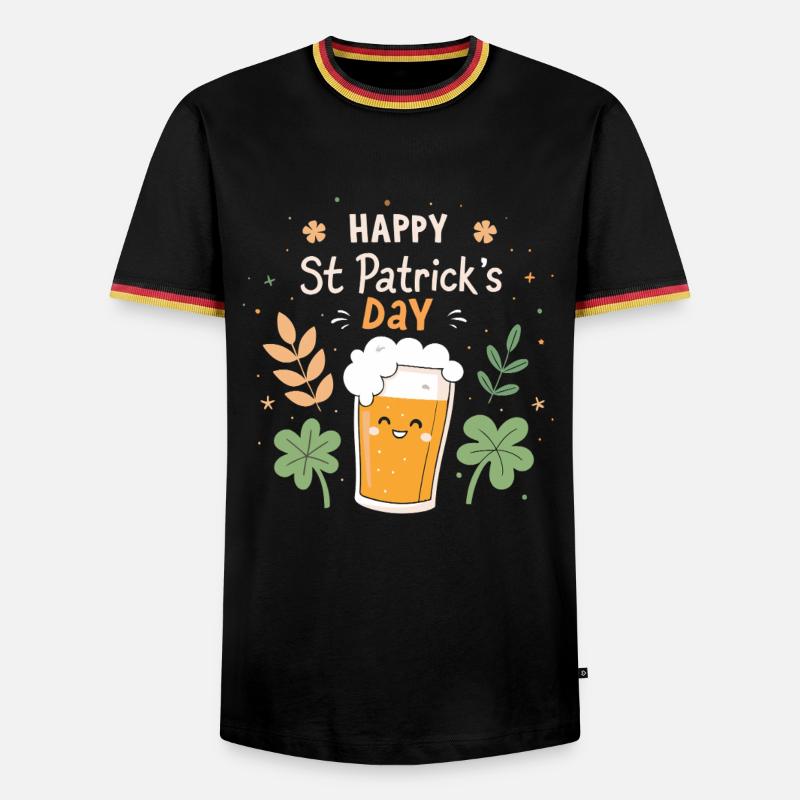 Happy St. Patrick's Day Beer - Men's Ringer Shirt - black/tricolour