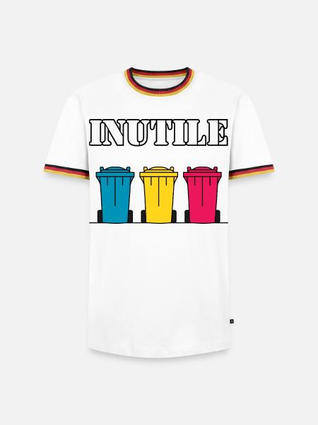 INUTILE - T-shirt contrasté Homme - blanc/tricolore