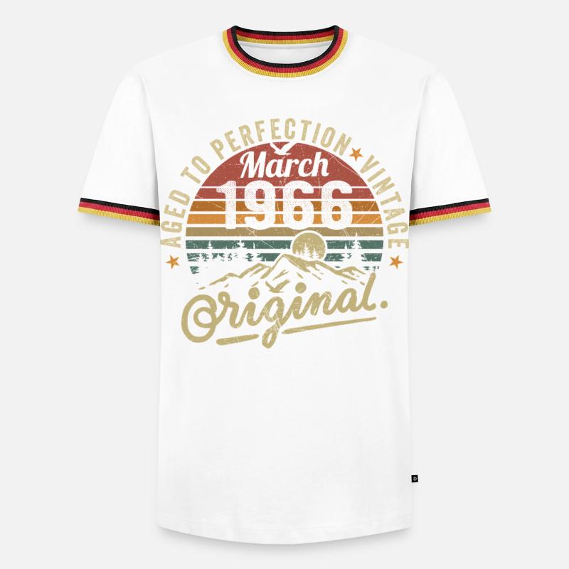 March 1966 - Men's Ringer Shirt - white/tricolour