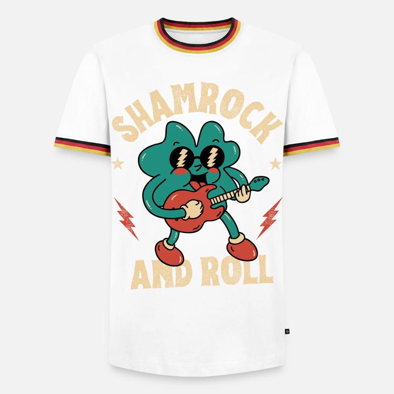 Shamrock and Roll - Men's Ringer Shirt - white/tricolour