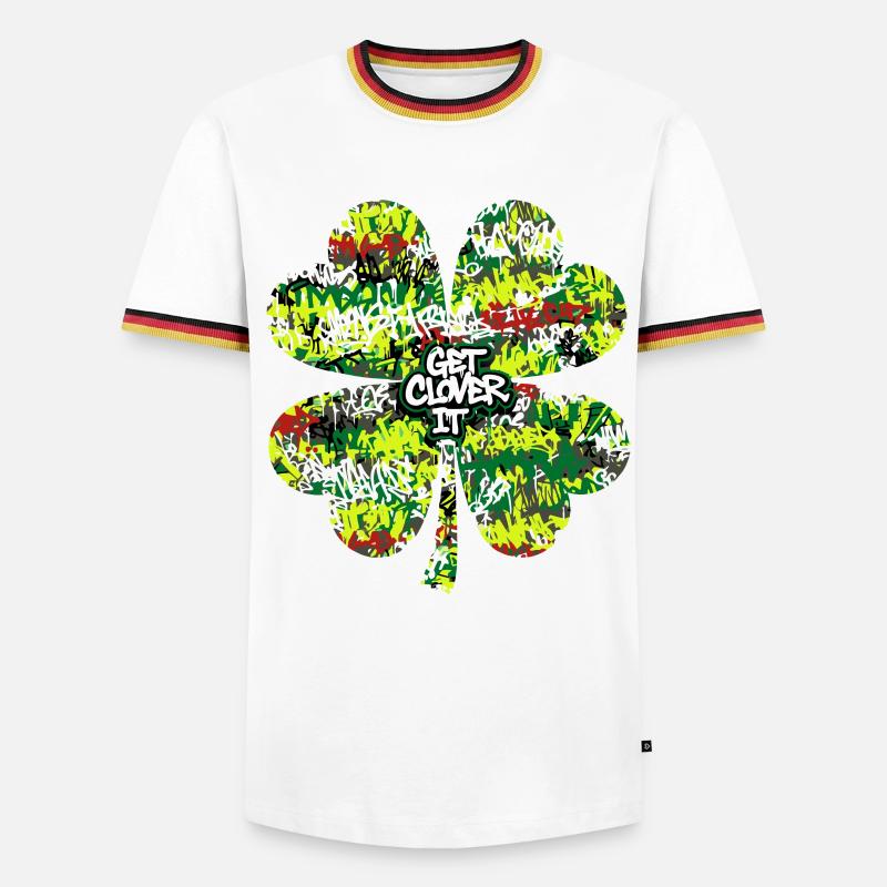 Graffiti Shamrock - Maglietta Contrast da uomo - nero/tricolore