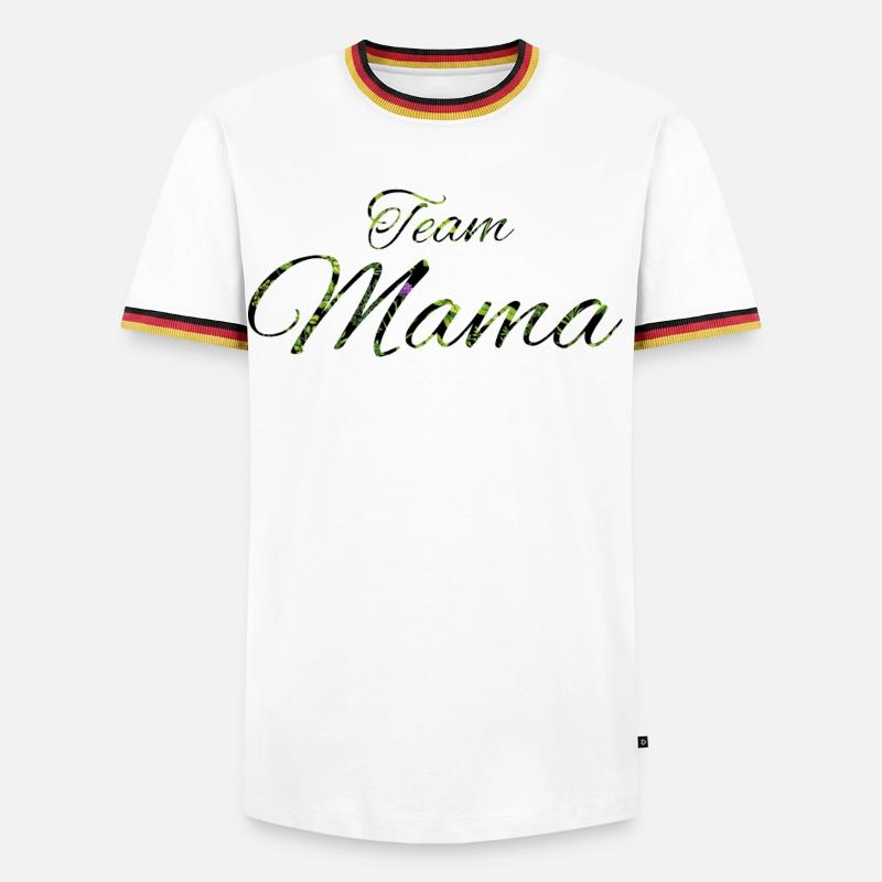 Bonne Année Green Leaves Script - Men's Ringer Shirt - white/tricolour