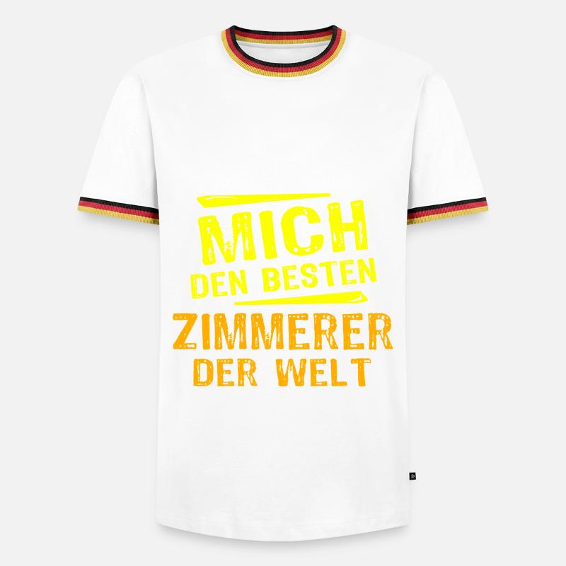Zimmerer Geschenk - Männer Kontrast-T-Shirt - Weiß/Dreifarbig