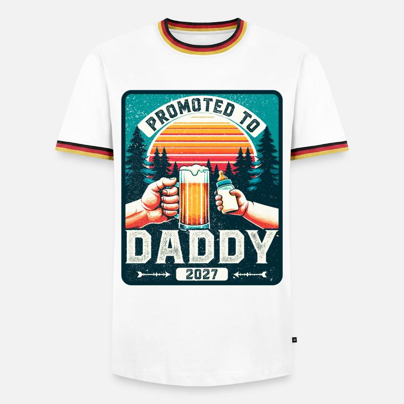 Father-to-be loading Future father 2027 - Men's Ringer Shirt - white/tricolour