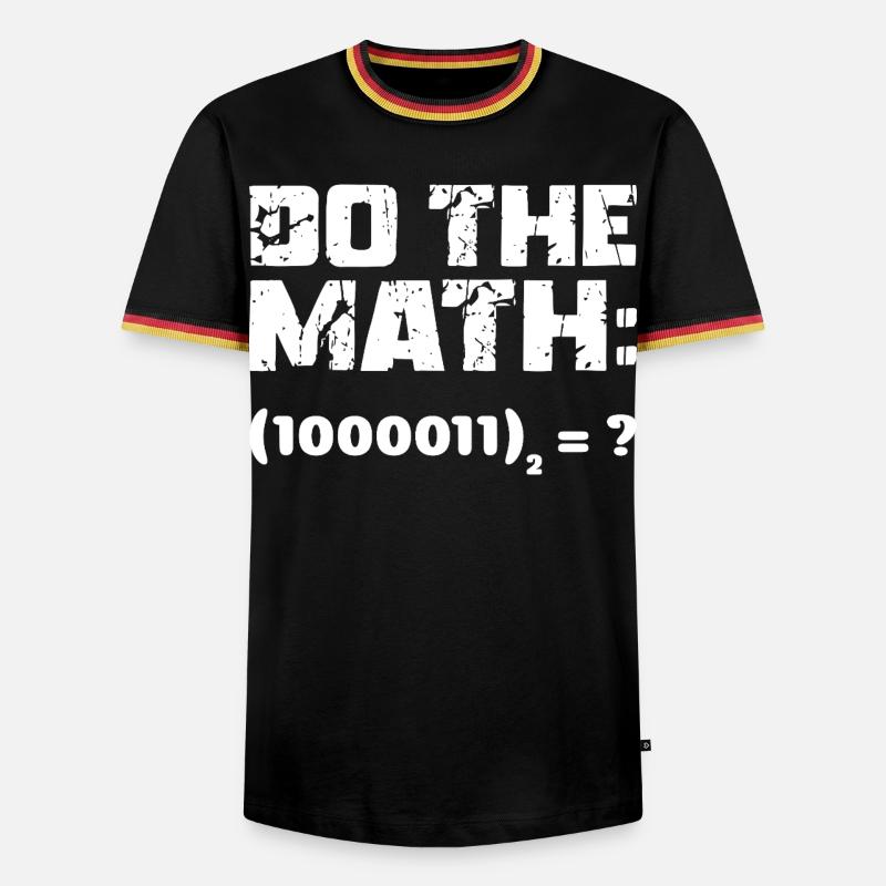 Do The Math Binary System - Men's Ringer Shirt - black/tricolour