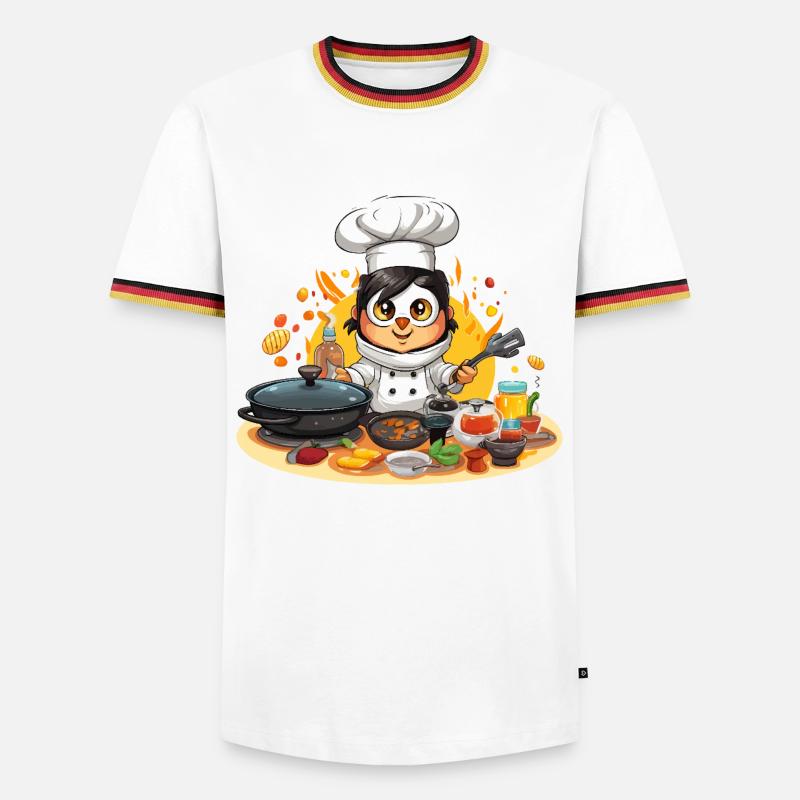 Kitchen Penguin Master Chef - Men's Ringer Shirt - white/tricolour