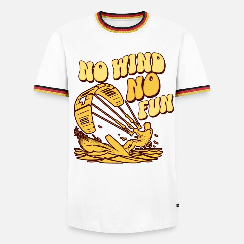 No Wind No Fun - Men's Ringer Shirt - white/tricolour