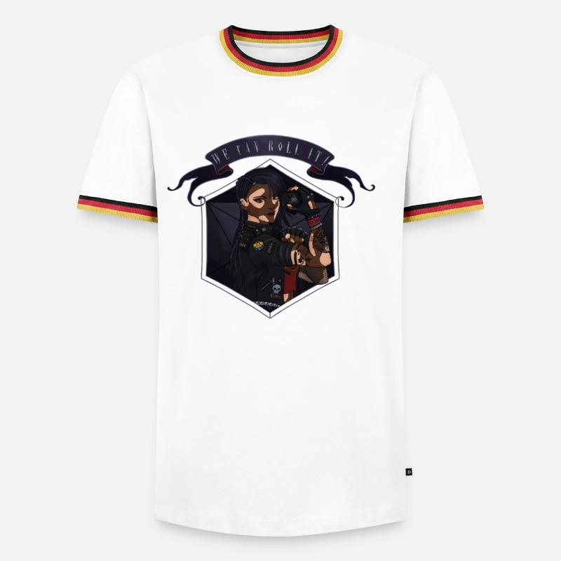 We can roll it! Vitiligo - Men's Ringer Shirt - white/tricolour