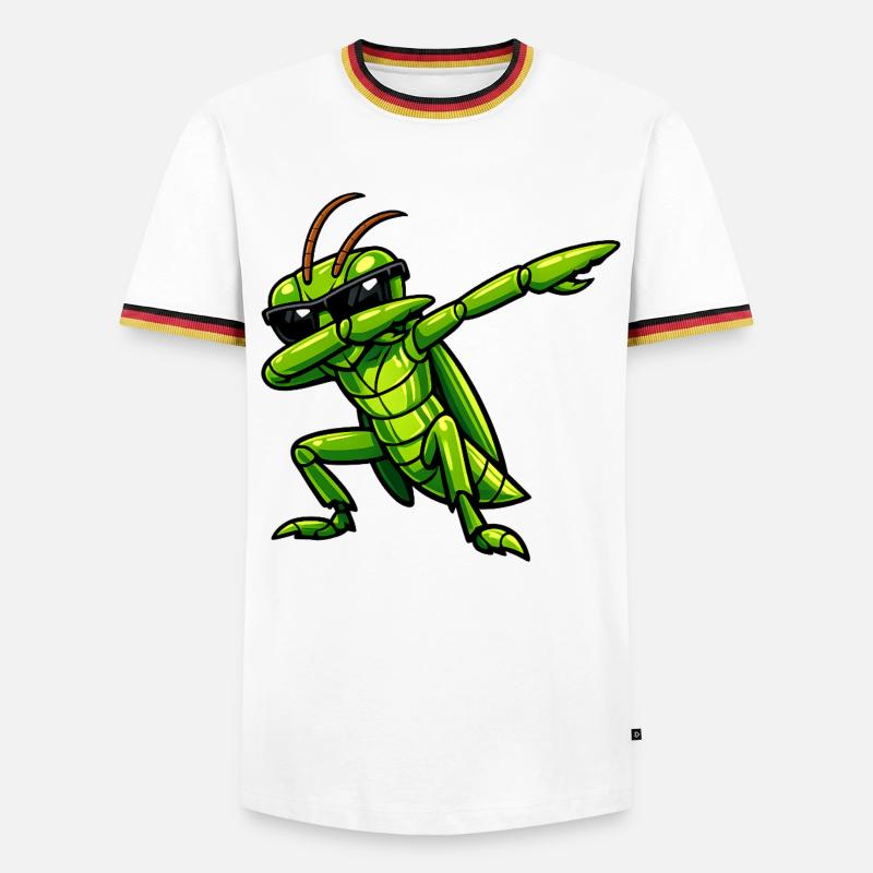 Dabbing Grasshopper - Men's Ringer Shirt - white/tricolour