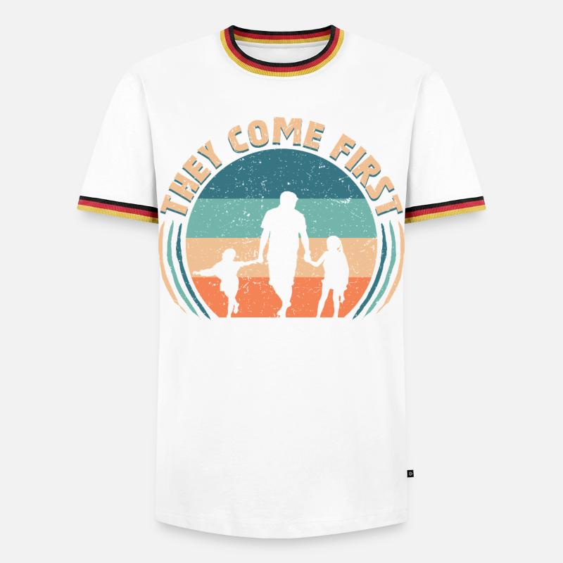 Single Dad Single Dad - Men's Ringer Shirt - white/tricolour