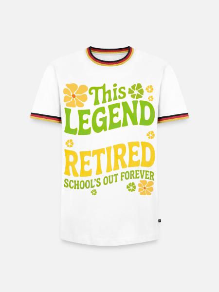 Lehrer-Ruhestandsgeschenke für Lehrer Ruhestand - Männer Kontrast-T-Shirt - Weiß/Dreifarbig