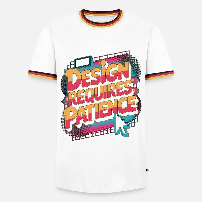 Graphic Designer Design Requires Visual Artist - Men's Ringer Shirt - white/tricolour