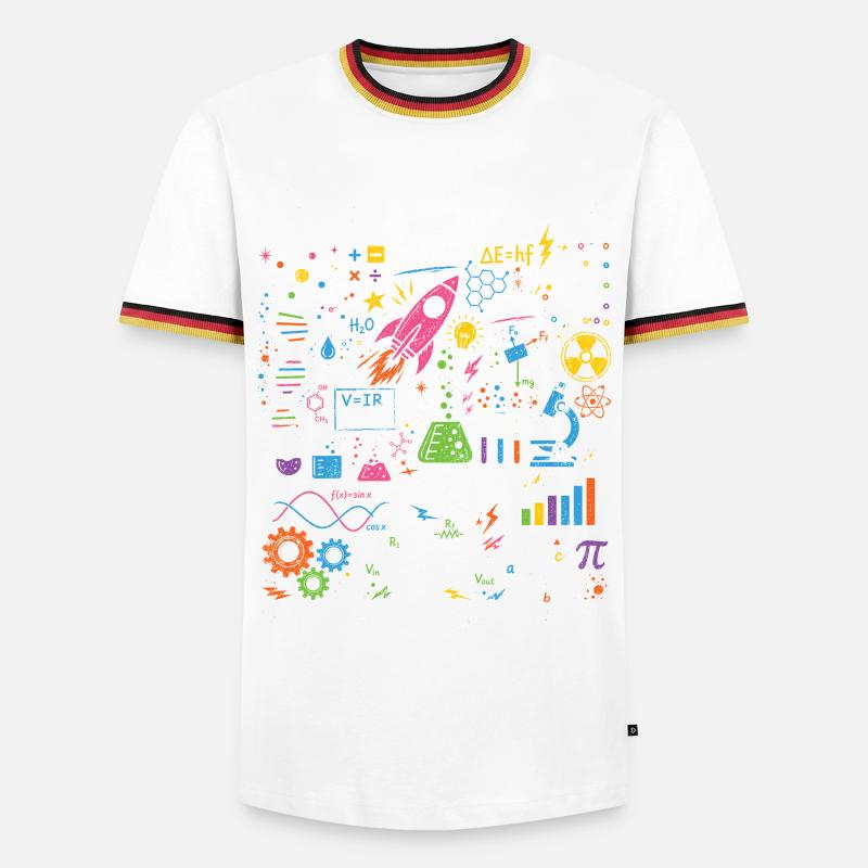 Physics Math Science Saying Shirt - Men's Ringer Shirt - white/tricolour