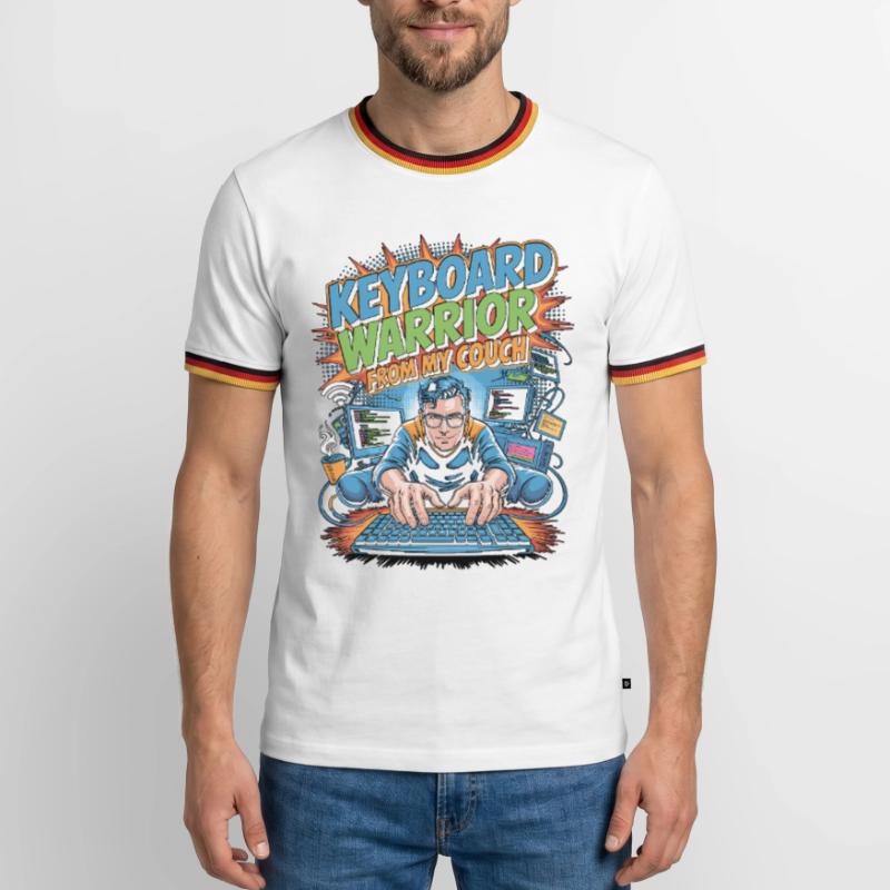 Remote Developer Keyboard Warrior Remote Coder Men's Ringer Shirt