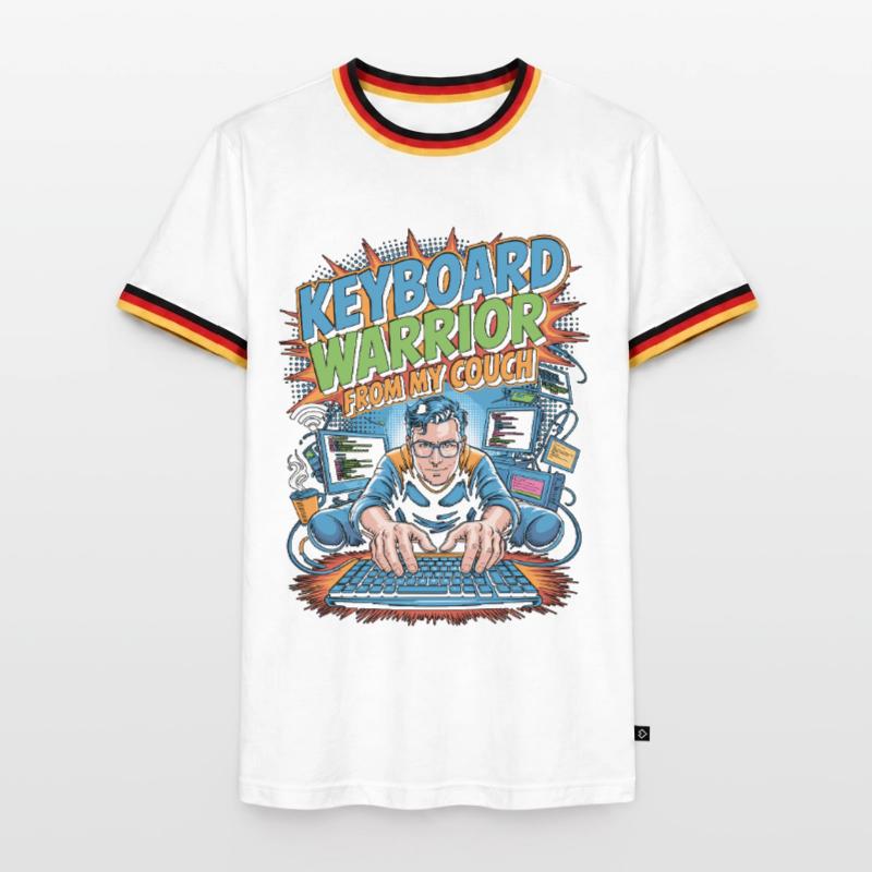 Remote Developer Keyboard Warrior Remote Coder Men's Ringer Shirt