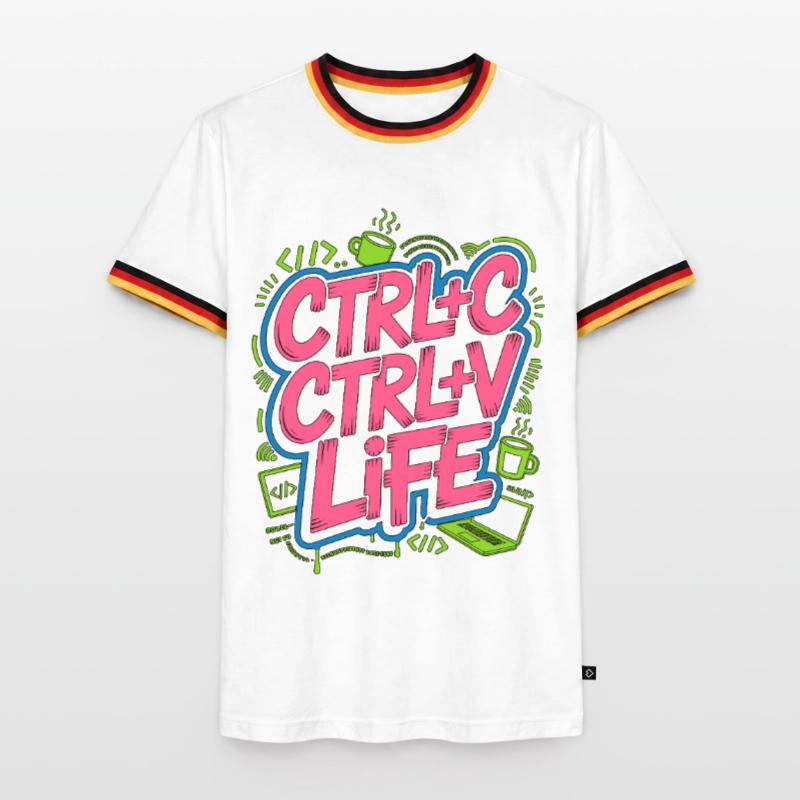 Remote Developer Ctrl+C Ctrl+V Life Web Developer Men's Ringer Shirt