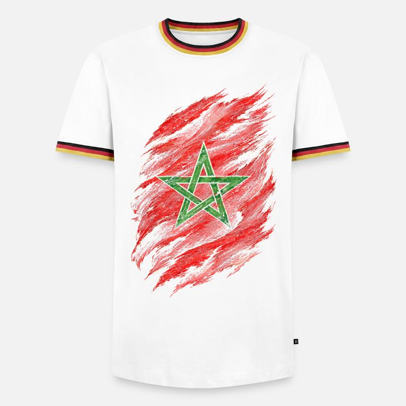 Moroccan Moroccan Moroccan - Men's Ringer Shirt - white/tricolour