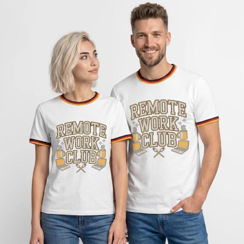 Remote Work Club Web Developer Remote Developer Men's Ringer Shirt