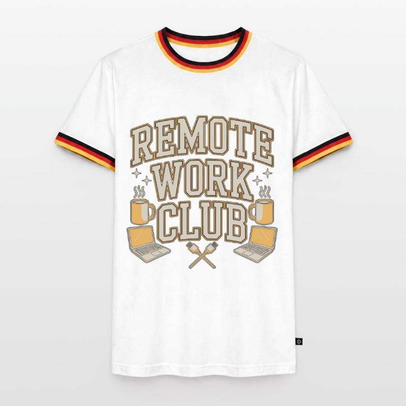 Remote Work Club Web Developer Remote Developer Men's Ringer Shirt