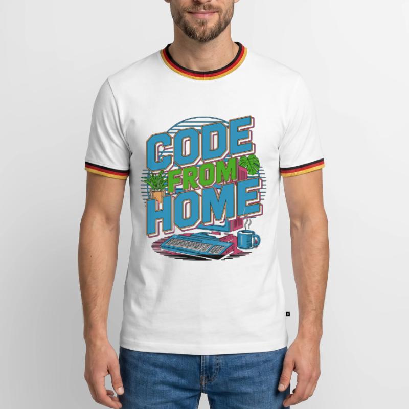 Remote Developer Code From Home Software Developer Men's Ringer Shirt