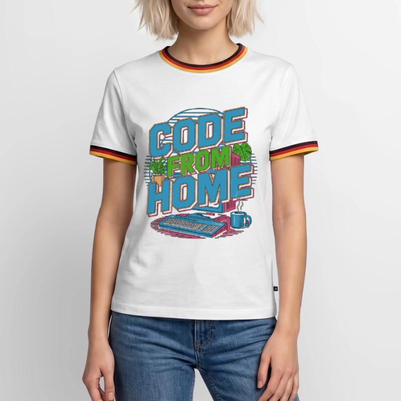 Remote Developer Code From Home Software Developer Men's Ringer Shirt