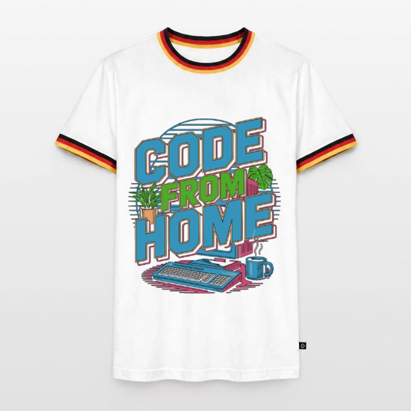 Remote Developer Code From Home Software Developer Men's Ringer Shirt