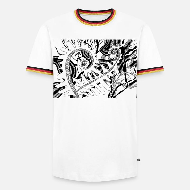 Fern - Men's Ringer Shirt - white/tricolour
