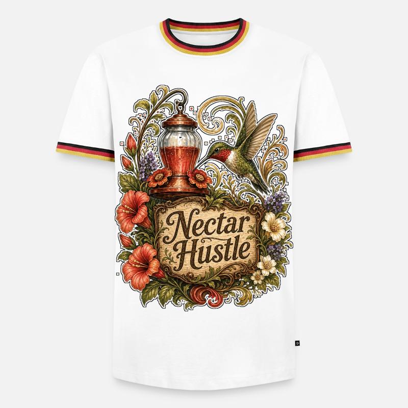Nectar Hustle - Männer Kontrast-T-Shirt - Weiß/Dreifarbig