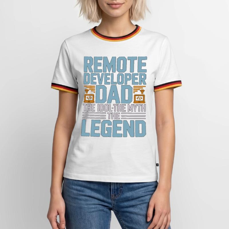 Remote Developer Dad The Idol The Web Developer Männer Kontrast-T-Shirt