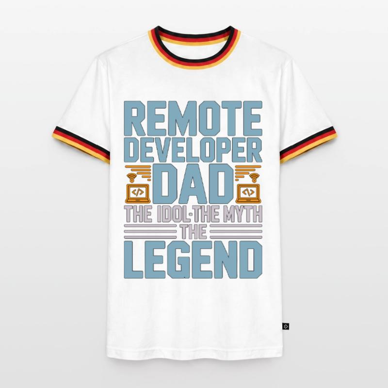 Remote Developer Dad The Idol The Web Developer Männer Kontrast-T-Shirt