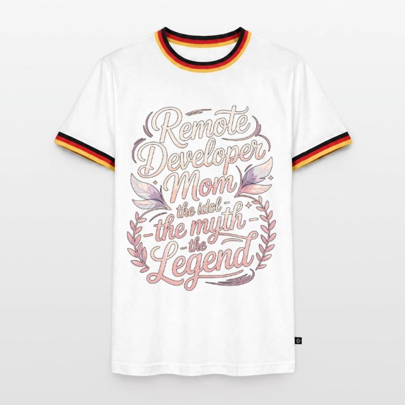 Remote Developer Mom The Idol The Remote Coder Männer Kontrast-T-Shirt