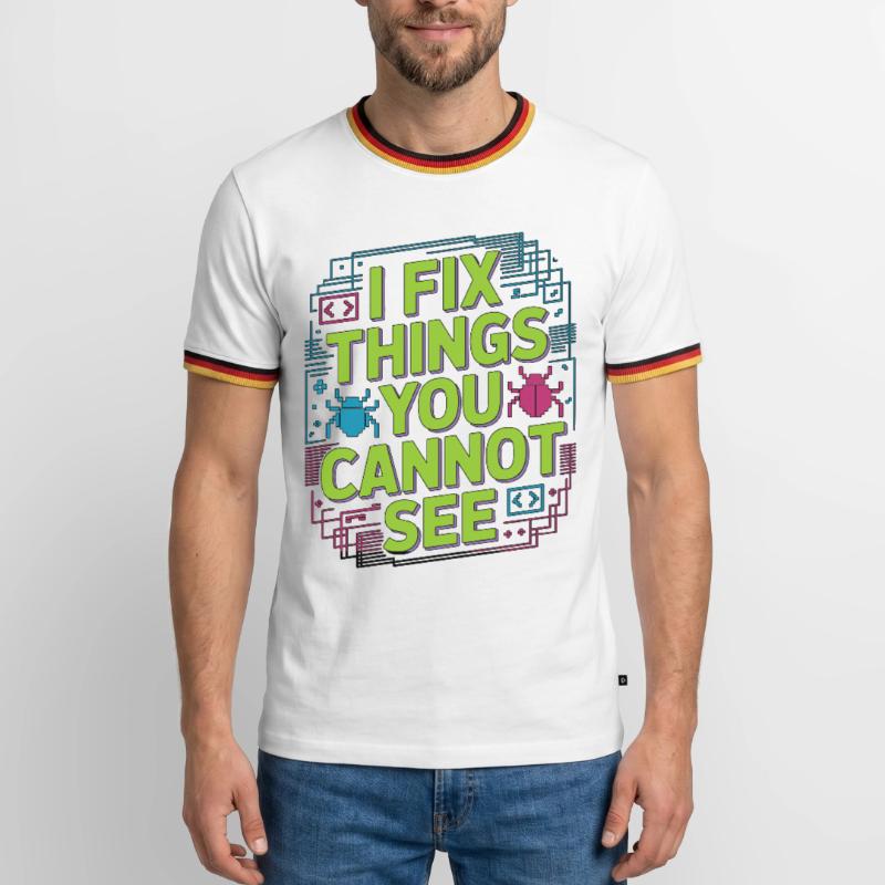 Game Developer I Fix Things Software Developer Männer Kontrast-T-Shirt