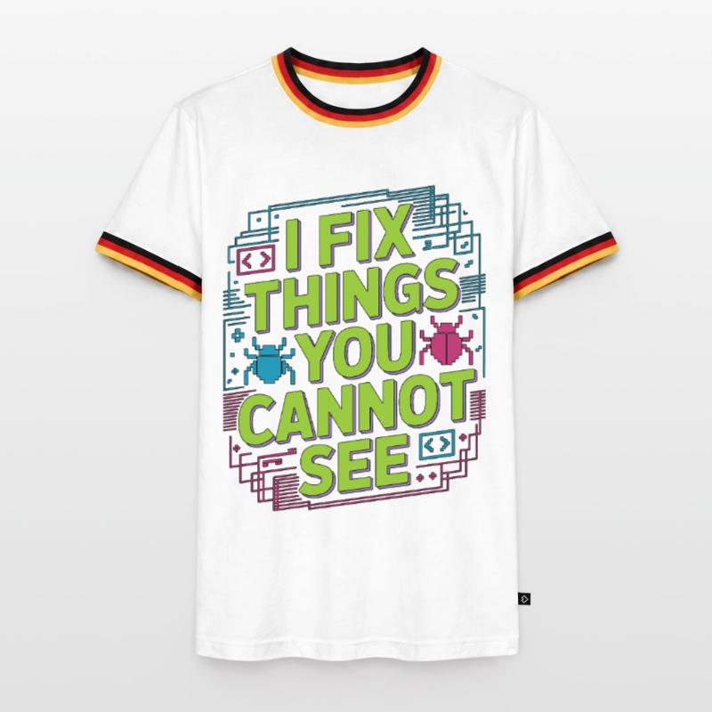 Game Developer I Fix Things Software Developer Männer Kontrast-T-Shirt