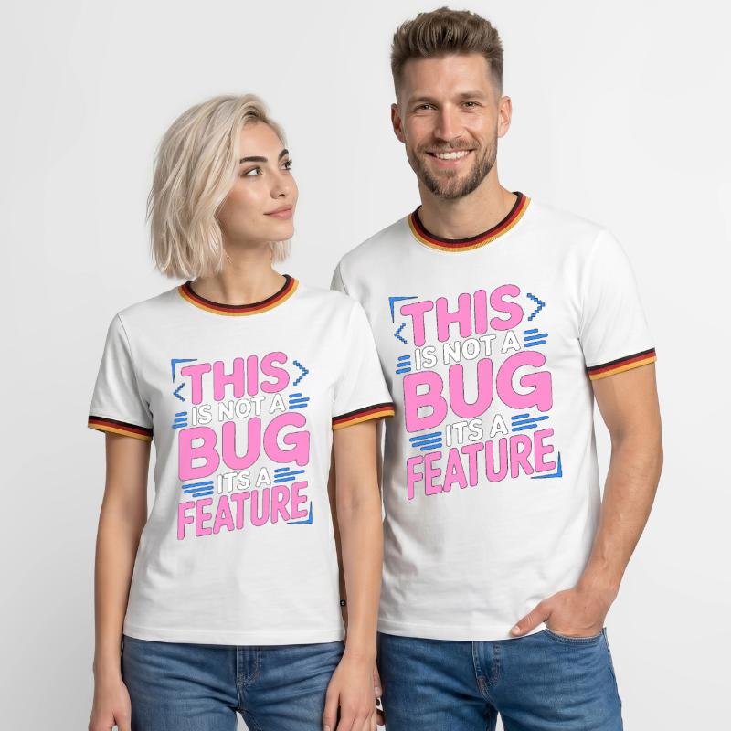 Game Developer This Is Not A Bug Game Programming Männer Kontrast-T-Shirt