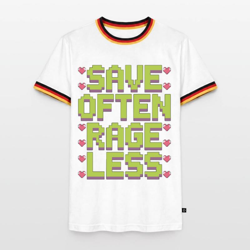 Game Developer Save Often Rage Less Web Developer Männer Kontrast-T-Shirt
