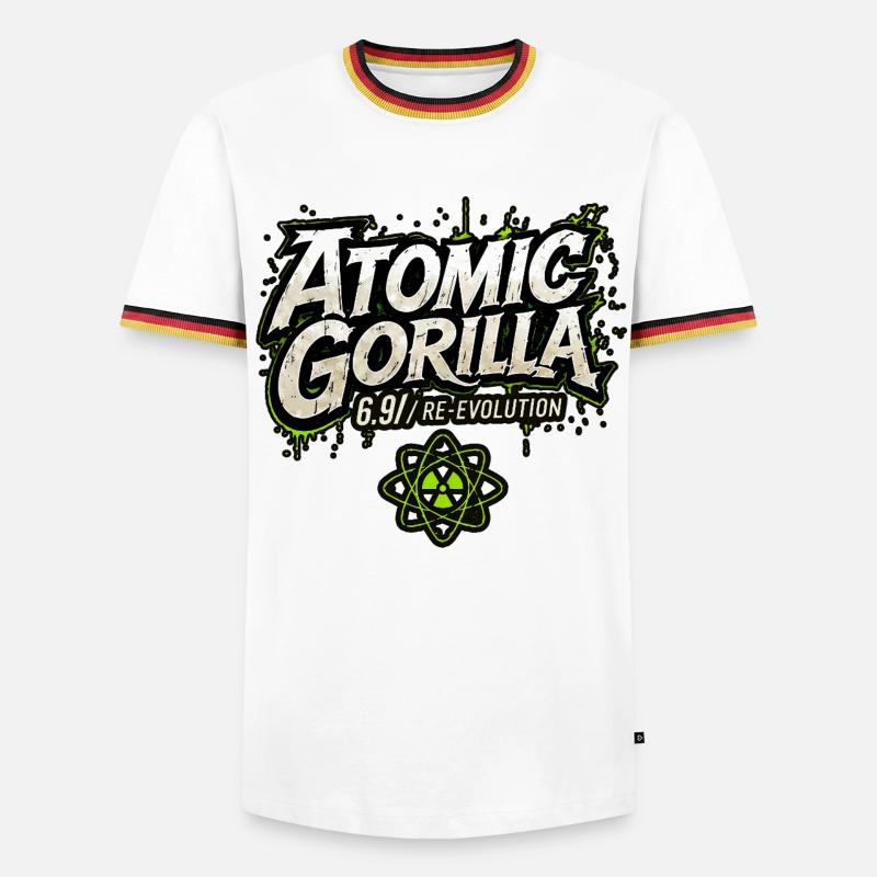 Atomic Gorilla Re-Evolution - Men's Ringer Shirt - white/tricolour