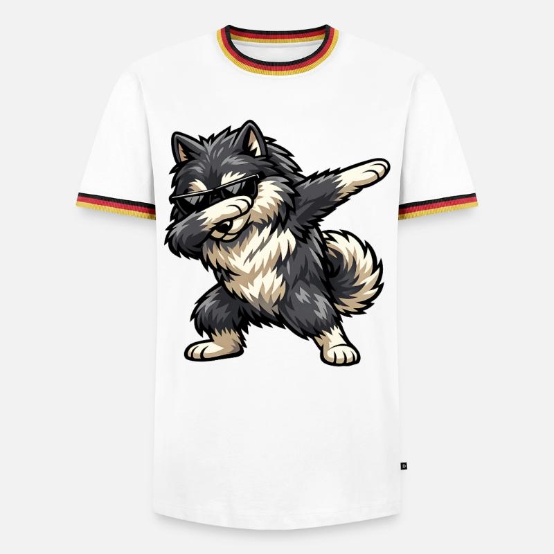 Dabbing Wolfspitz - Men's Ringer Shirt - white/tricolour