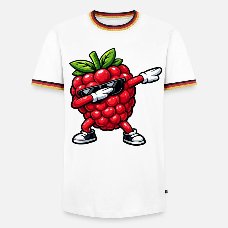 Dabbing Raspberry - Men's Ringer Shirt - white/tricolour