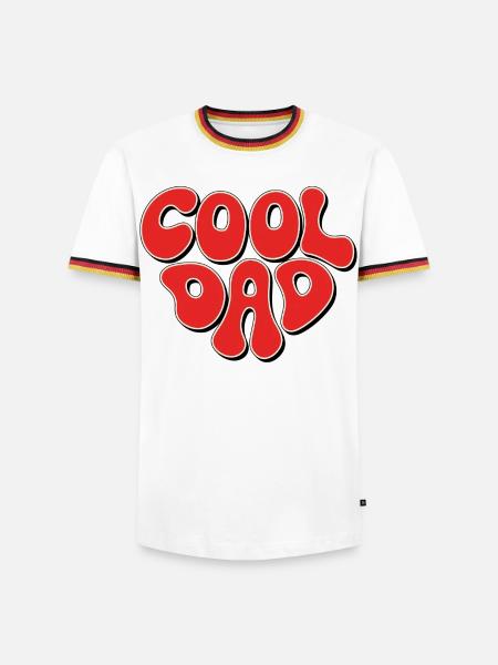 Cool Dad - Männer Kontrast-T-Shirt - Weiß/Dreifarbig
