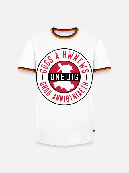 Gogs A Hwntws Unedig Dros Annibyniaeth - Men's Ringer Shirt - white/tricolour