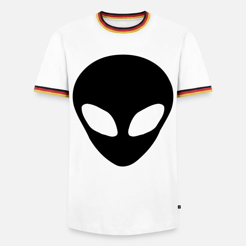 Alien head - Men's Ringer Shirt - white/tricolour