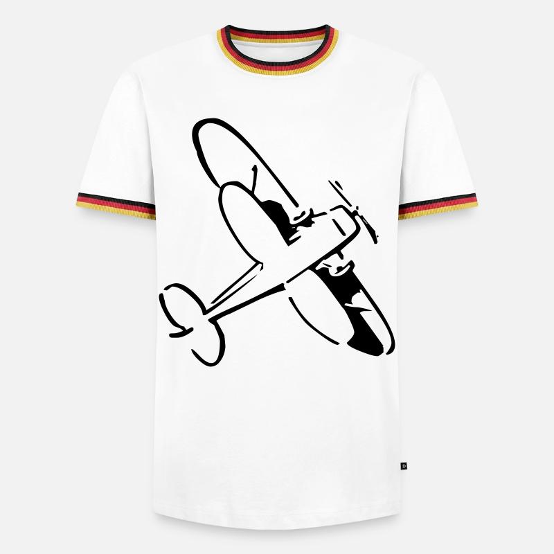 Doppeldecker - Männer Kontrast-T-Shirt - Weiß/Dreifarbig