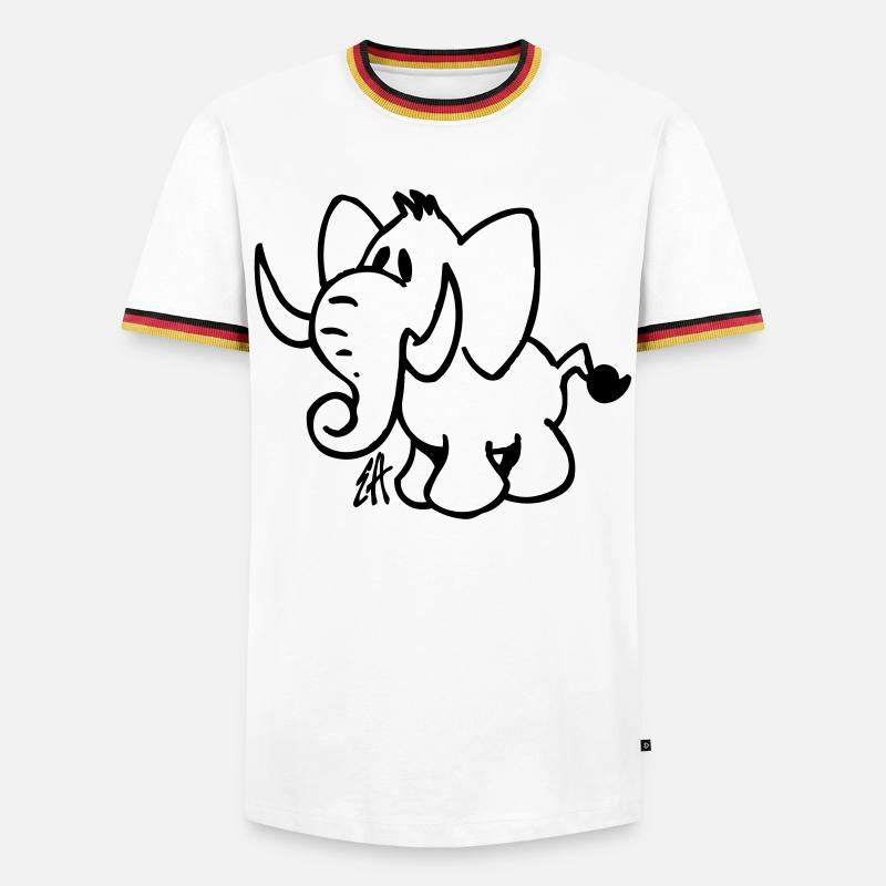 Elephant - Men's Ringer Shirt - white/tricolour