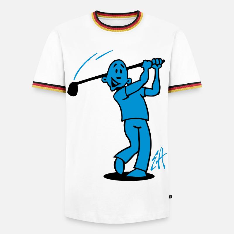 Golf - Männer Kontrast-T-Shirt - Weiß/Dreifarbig