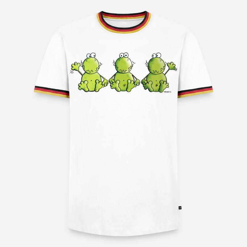 Three Frogs - Men's Ringer Shirt - white/tricolour