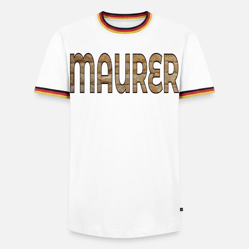 BRIQUES DE CONSTRUCTION DE MAÇONS - T-shirt contrasté Homme - blanc/tricolore