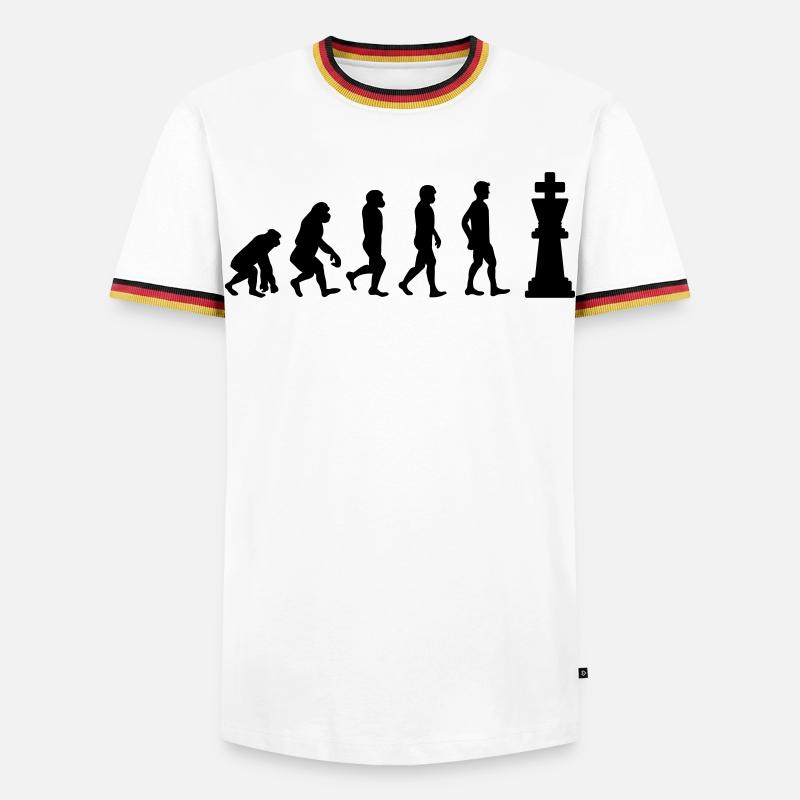 Chess evolution - Men's Ringer Shirt - white/tricolour