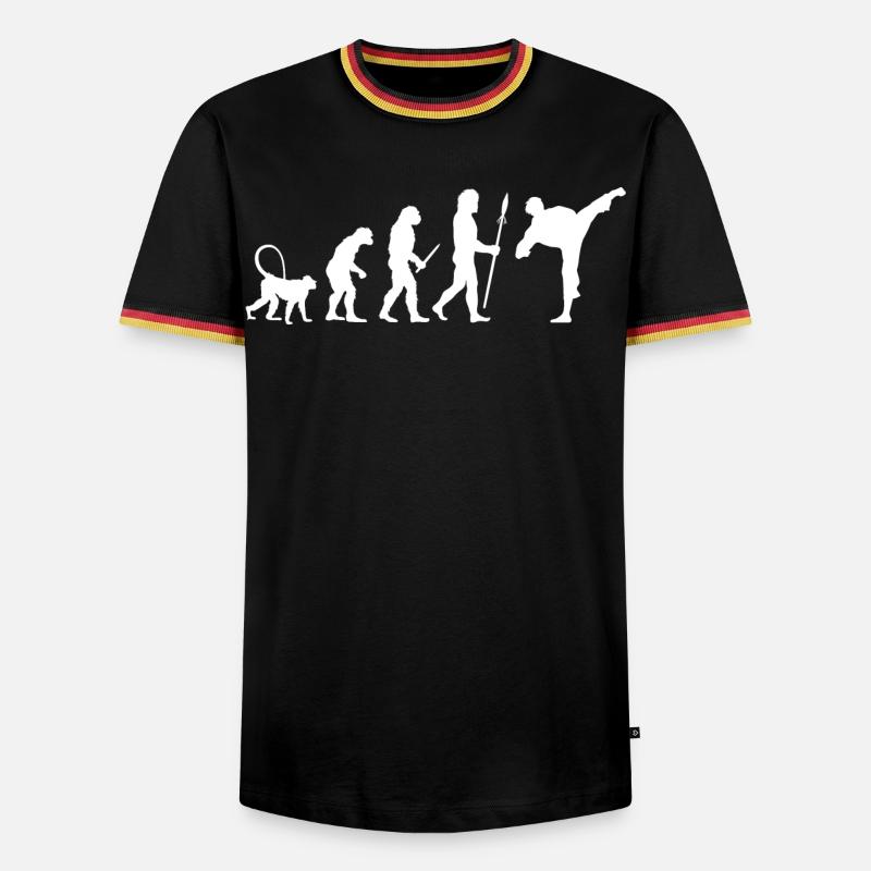 Karate Evolution - Men's Ringer Shirt - black/tricolour